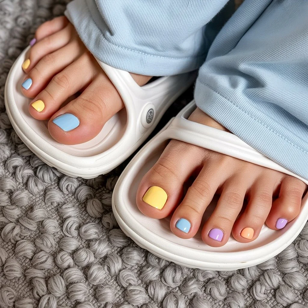 summer toe nails ideas 2026 Pastel Rainbow Toe Nails For Easy Summer Styling