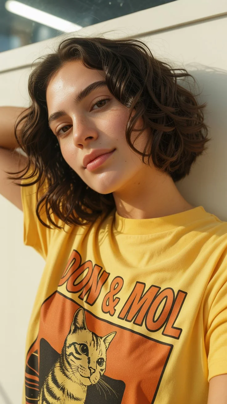 textured summer shag hairstyle 2026 Sunlit soft shag with natural waves and relaxed finish