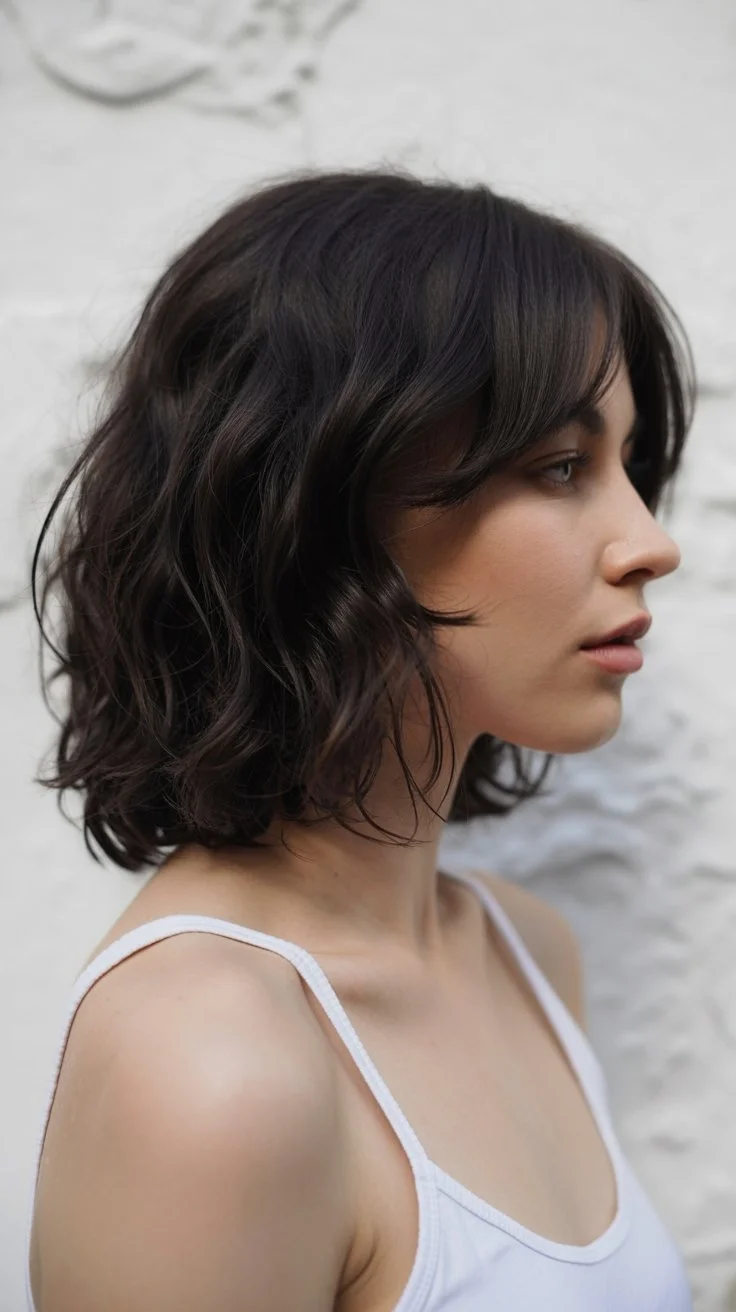 textured summer shag hairstyle 2026 Short tousled shag with effortless edge