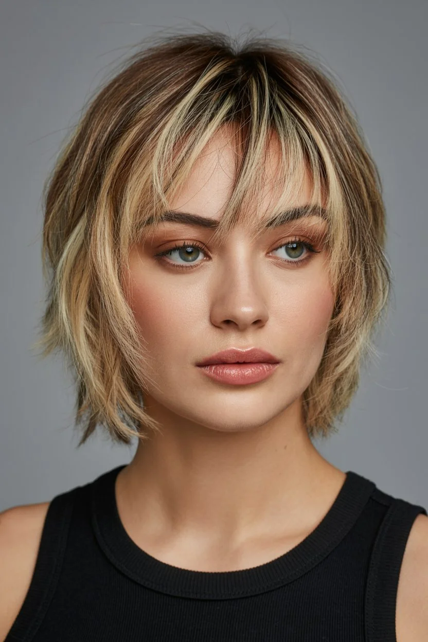 trendy summer hairstyles ideas 2026 soft layered bob with airy bangs