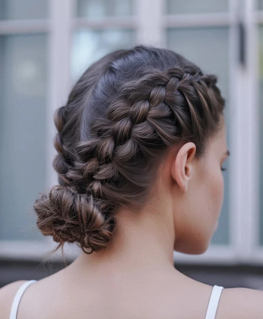 trendy summer hairstyles ideas 2026 braided low bun hairstyle