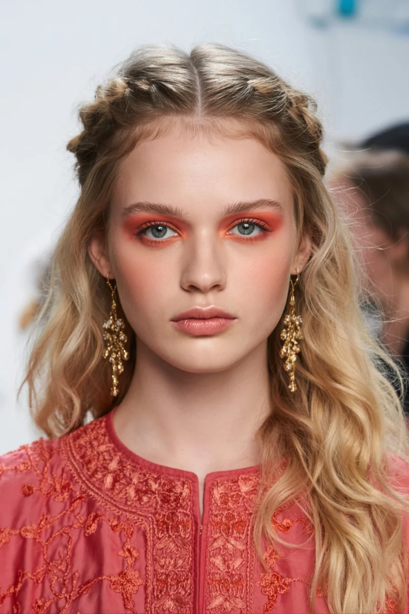 trendy summer hairstyles ideas 2026 braided front with waves