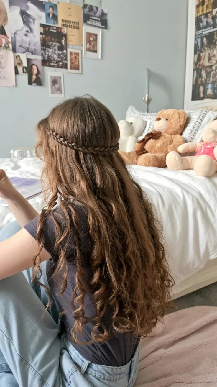 trendy summer hairstyles ideas 2026 boho braided crown long hair