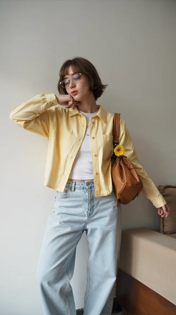 back to school outfits 2026 soft yellow layers for a bright new semester