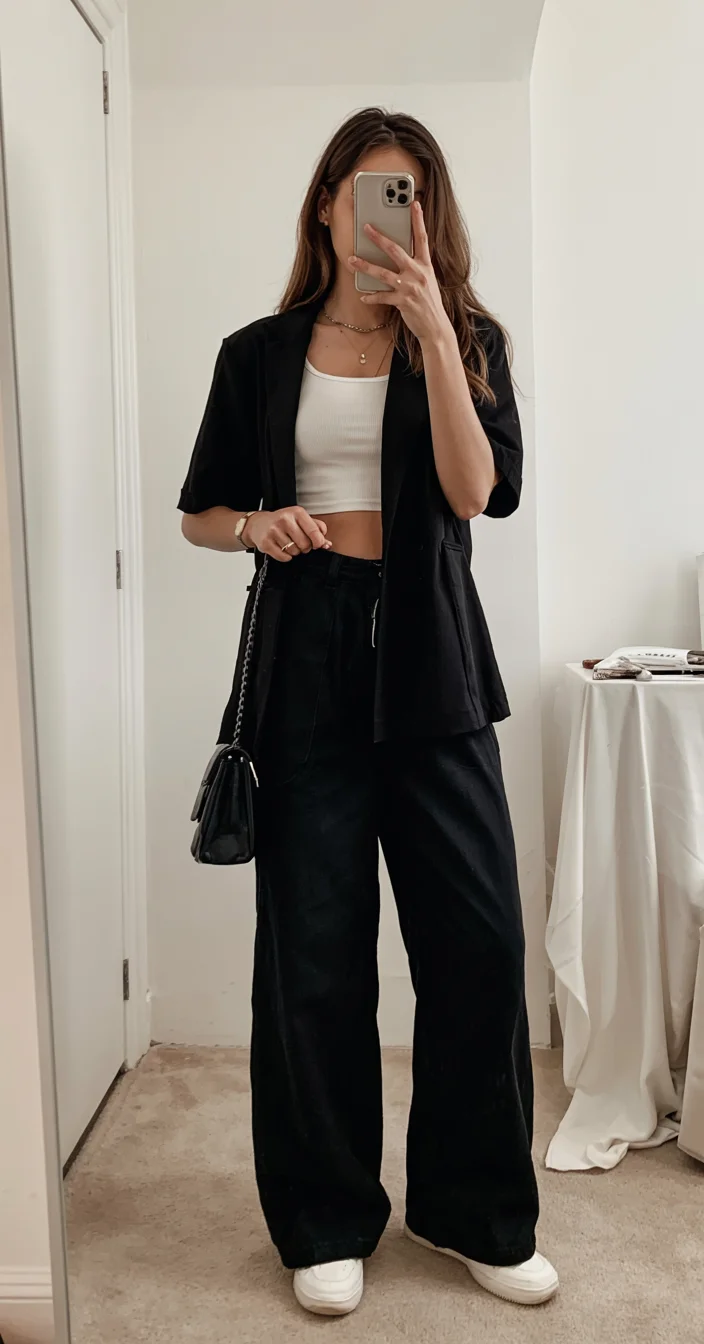 back to school outfits 2026 monochrome tailoring for a polished school wardrobe