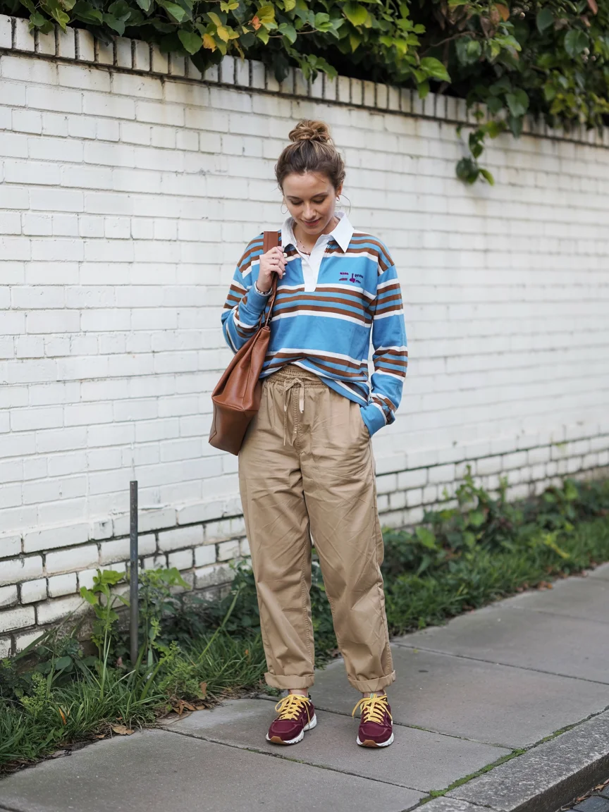 back to school outfits 2026 rugby shirt revival with casual weekend energy
