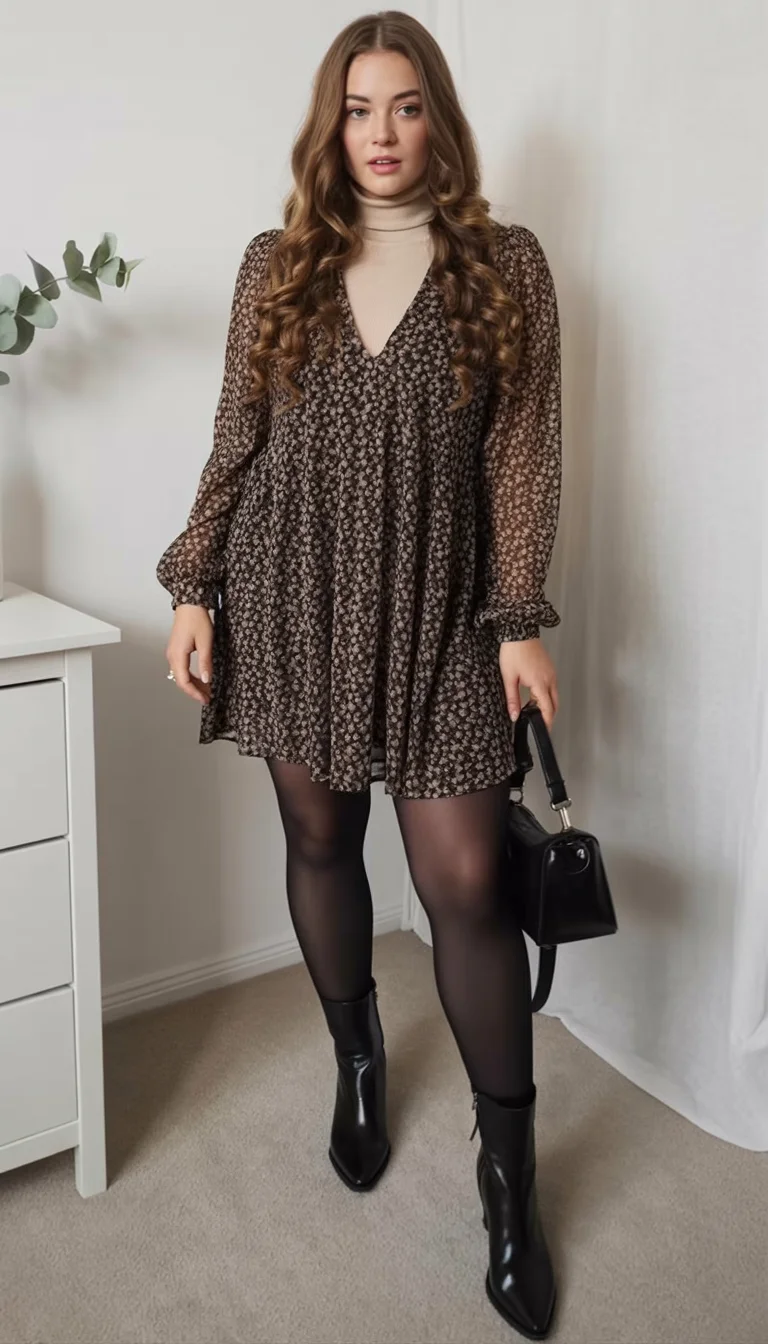 boho chic outfits fall plus size Vintage Floral Dresses with Everyday Grace