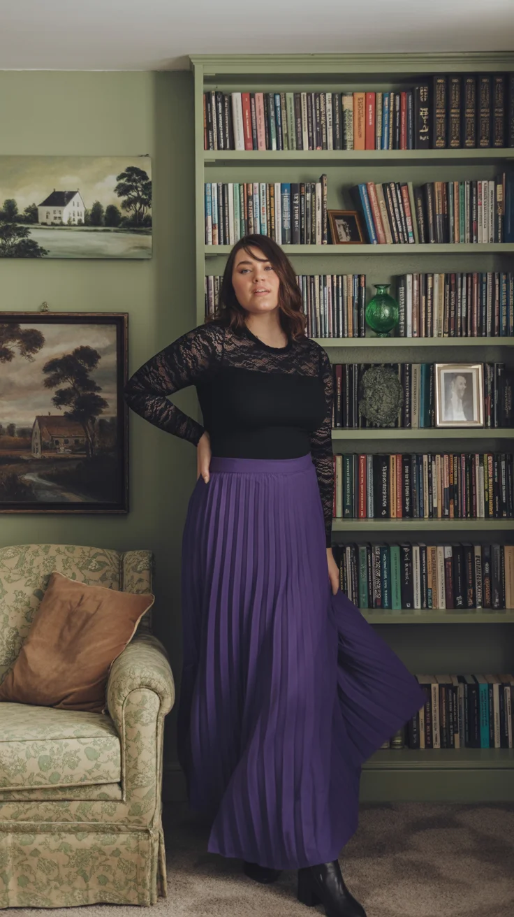 boho chic outfits fall plus size Bold Purple Skirts with Artistic Boho Spirit