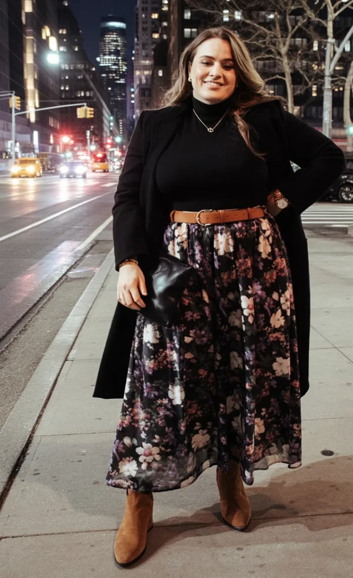 boho chic outfits fall plus size City Nights with Romantic Boho Layers