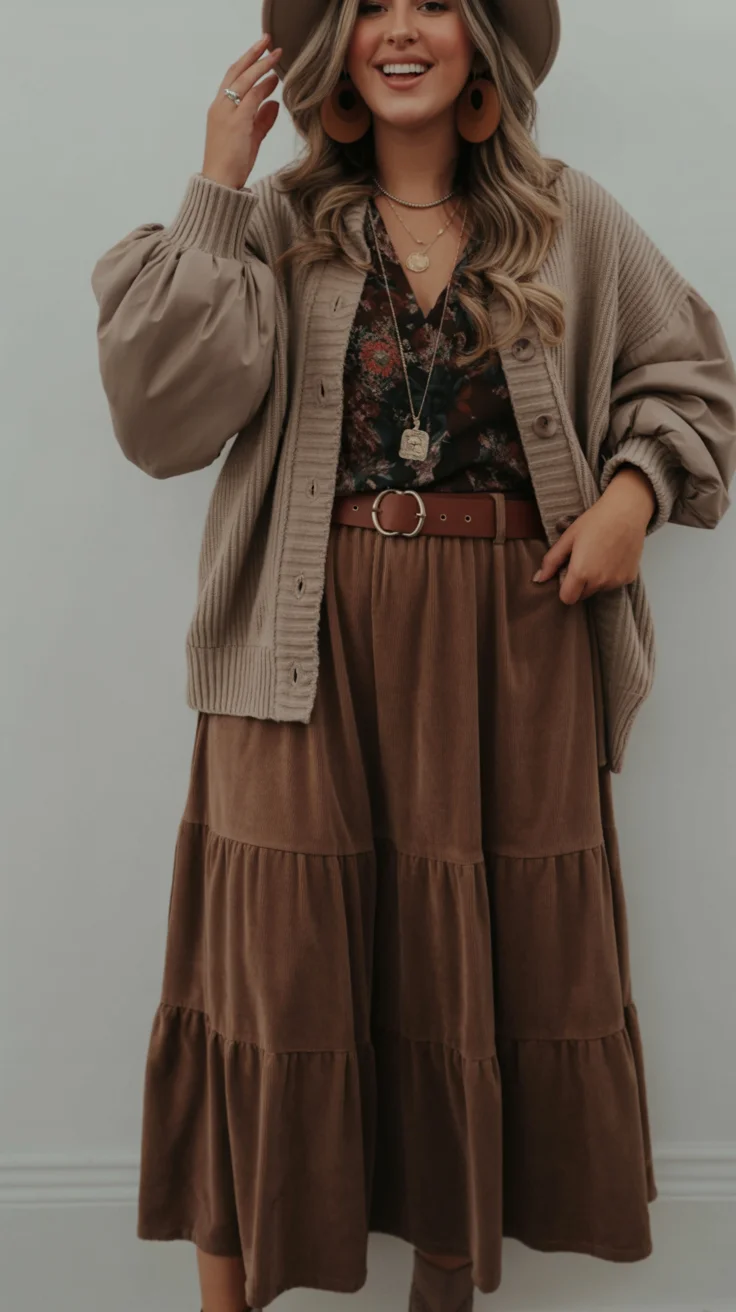 boho chic outfits fall plus size Soft Neutrals with Western Boho Elegance