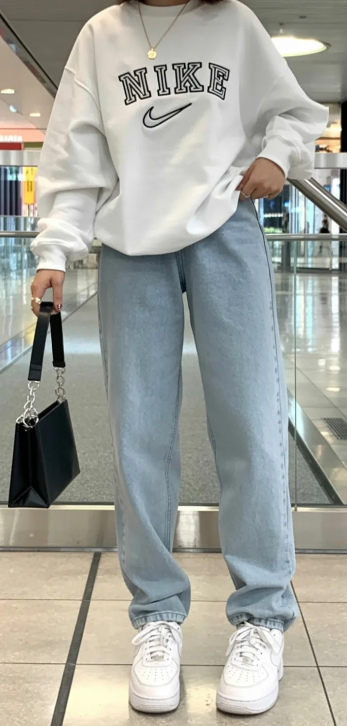 casual early fall outfits comfy 2026 Airport Ready Comfort with Oversized Sweatshirts
