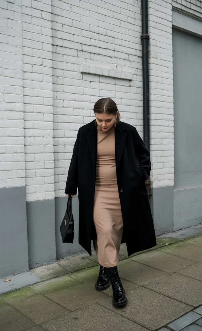 casual early fall outfits comfy 2026 Simple Layering That Elevates a Neutral Dress