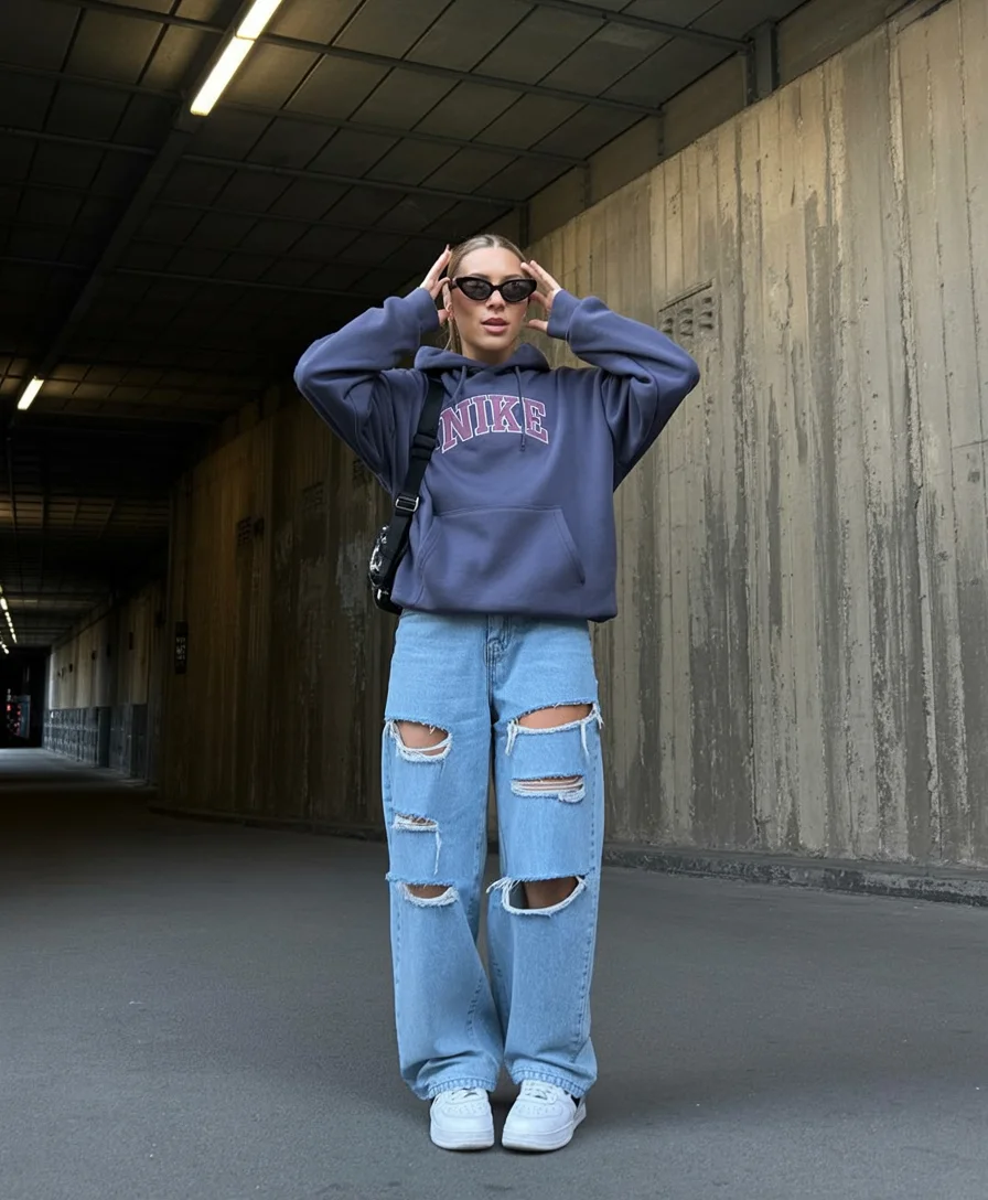 casual early fall outfits comfy 2026 Oversized Hoodies and Relaxed Jeans for Street Style Energy