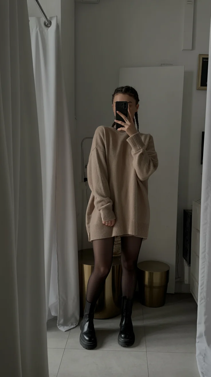 casual early fall outfits comfy 2026 An Oversized Sweater That Does All the Work