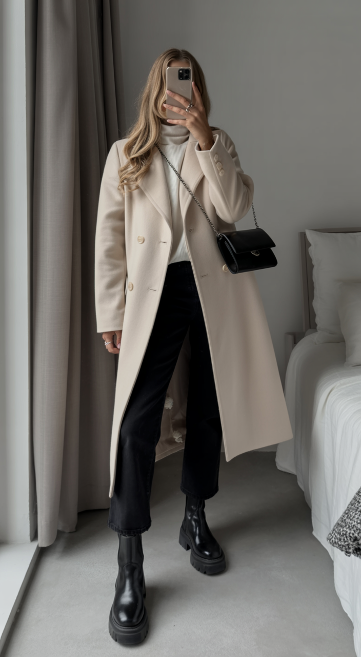 comfy fall outfits for office 2026 Elegant Neutral Layers For Crisp Autumn Mornings