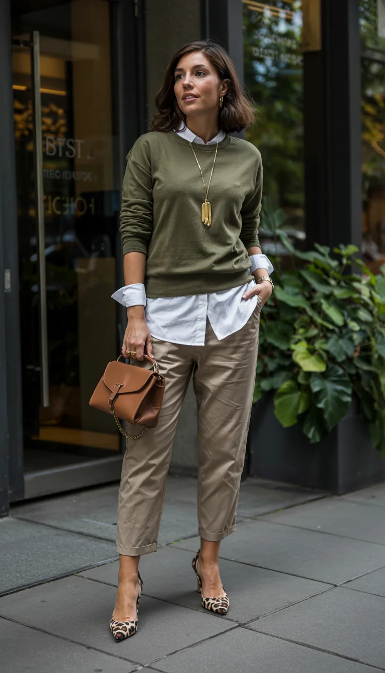 cozy chic fall outfits for 2026 Olive Green and Tailored Neutrals for Everyday Elegance