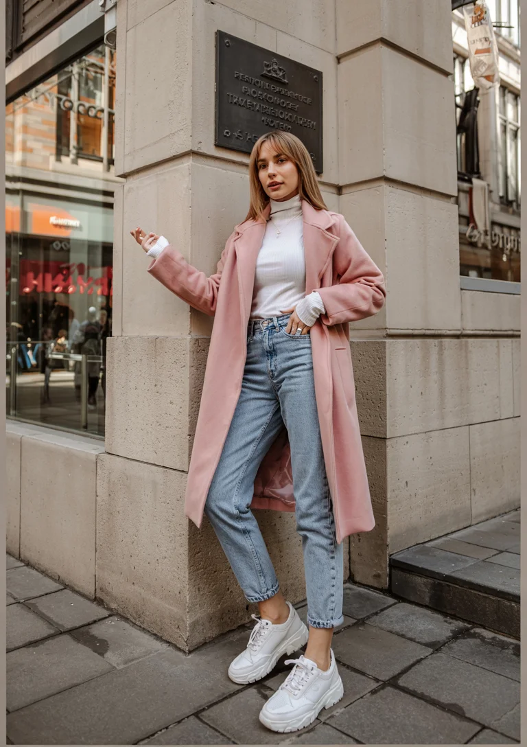 cozy chic fall outfits for 2026 Soft Pink Outerwear for a Fresh Fall Palette