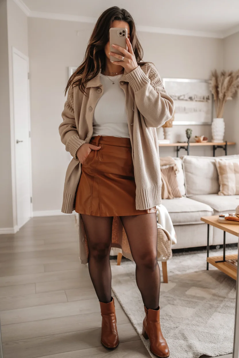cozy chic fall outfits for 2026 Warm Neutrals With a Soft Feminine Edge