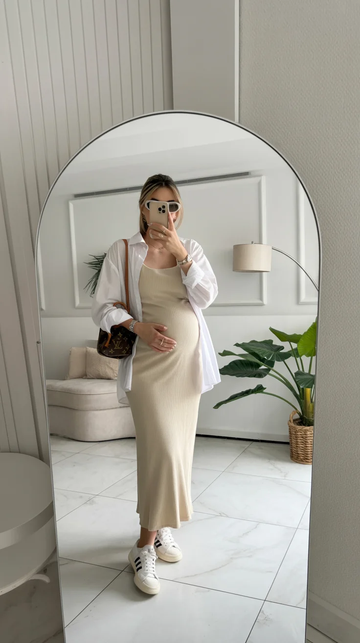 cute pregnancy outfits fall Minimalist Ribbed Maxi Dresses For Everyday Elegance