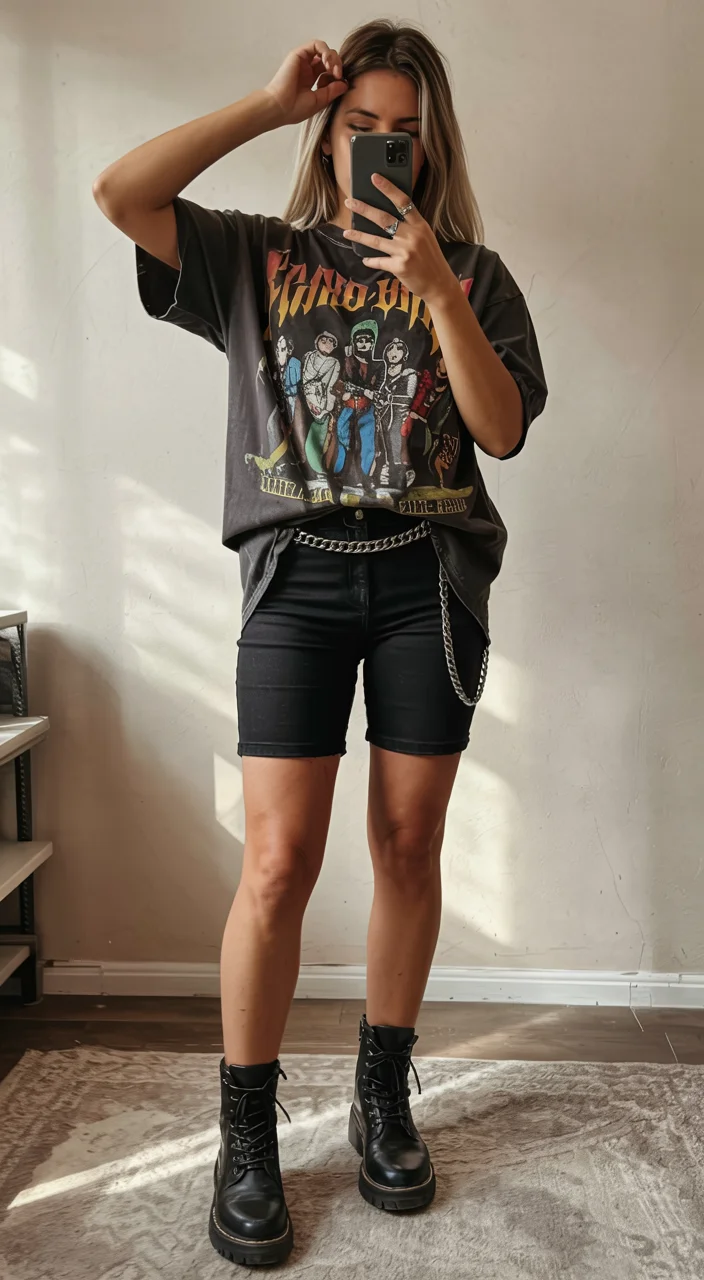 Early summer outfits 2026 Rock Inspired Summer Street Style