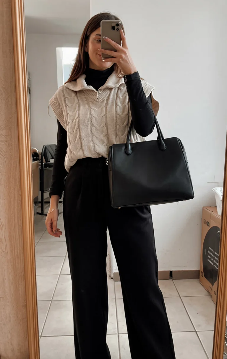 elegant fall office outfits 2026 The Sweater Vest Upgrade Everyone Is Wearing