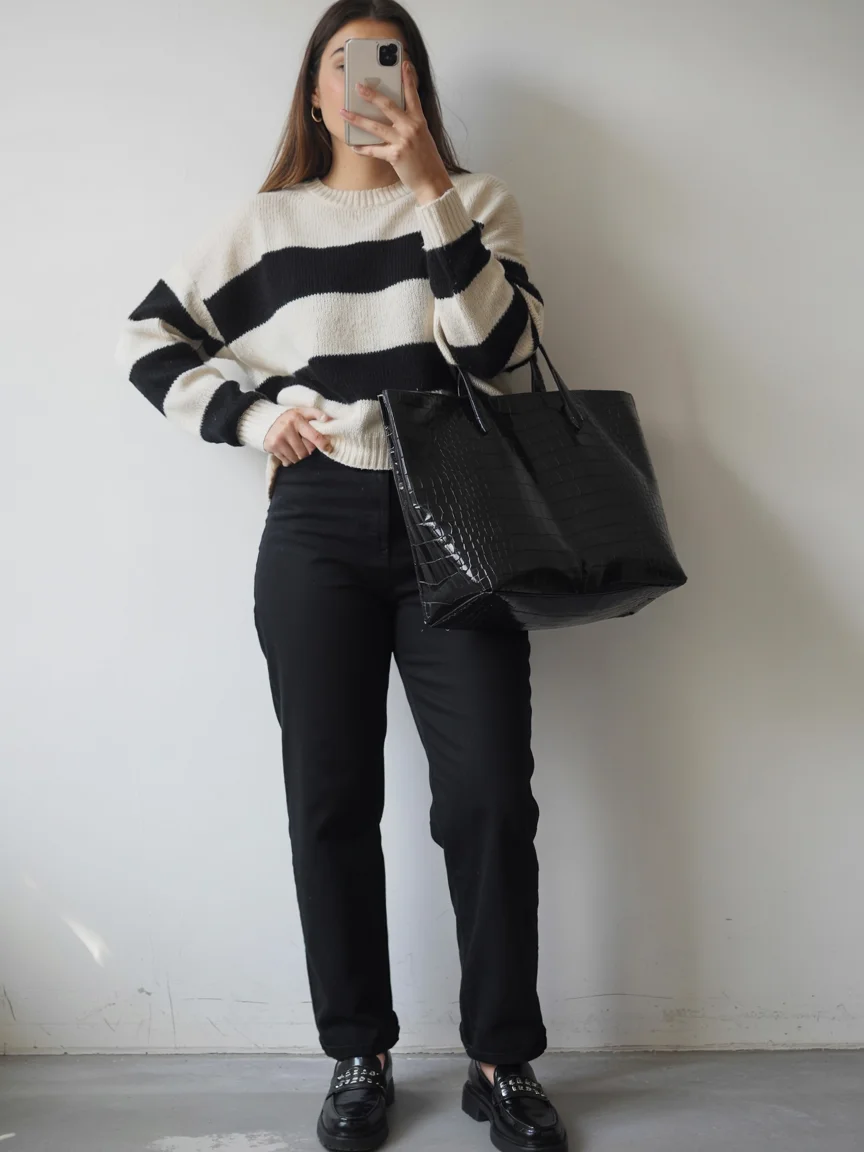 fall office outfits for women elegant H2 Soft Knit and Clean Denim for Easy Office Days