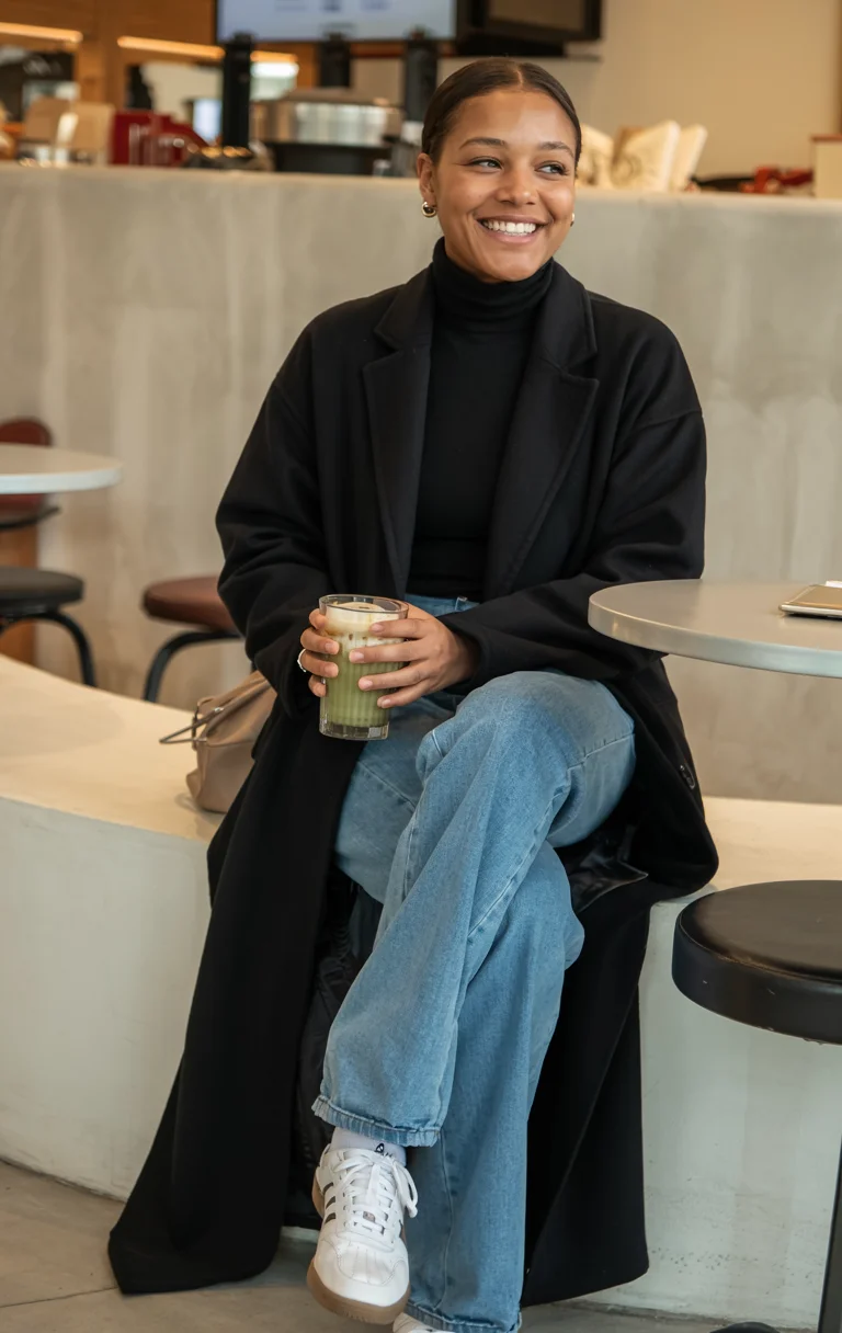 fall 2026 outfits for black women The Black Coat and Denim Combination That Always Feels Effortless