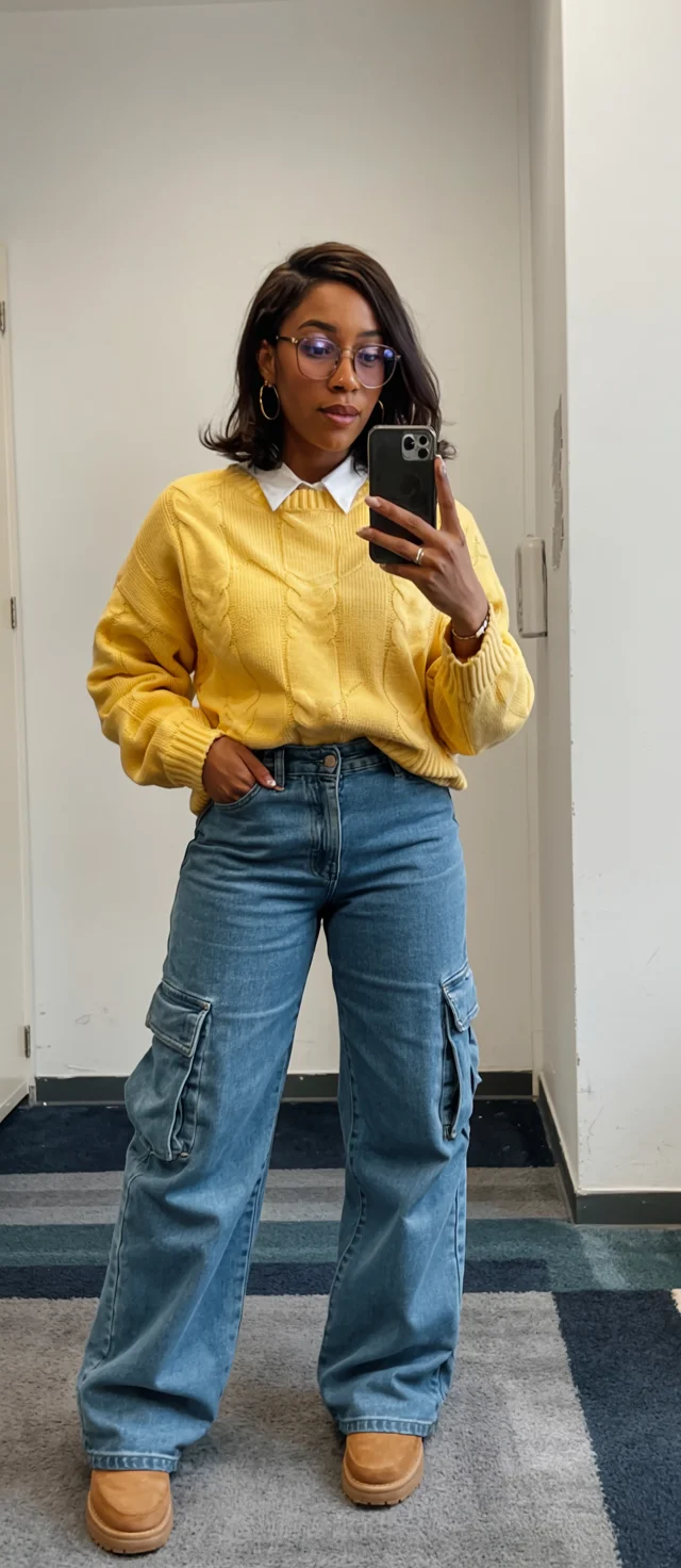 fall 2026 outfits for black women The Butter Yellow Knit That Brightens Gray Fall Days
