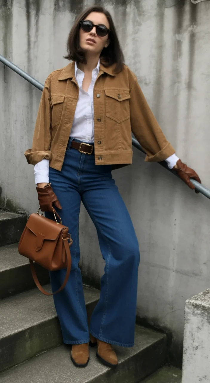 fall denim outfits for women 2026 Rich Autumn Neutrals With Classic Blue Denim