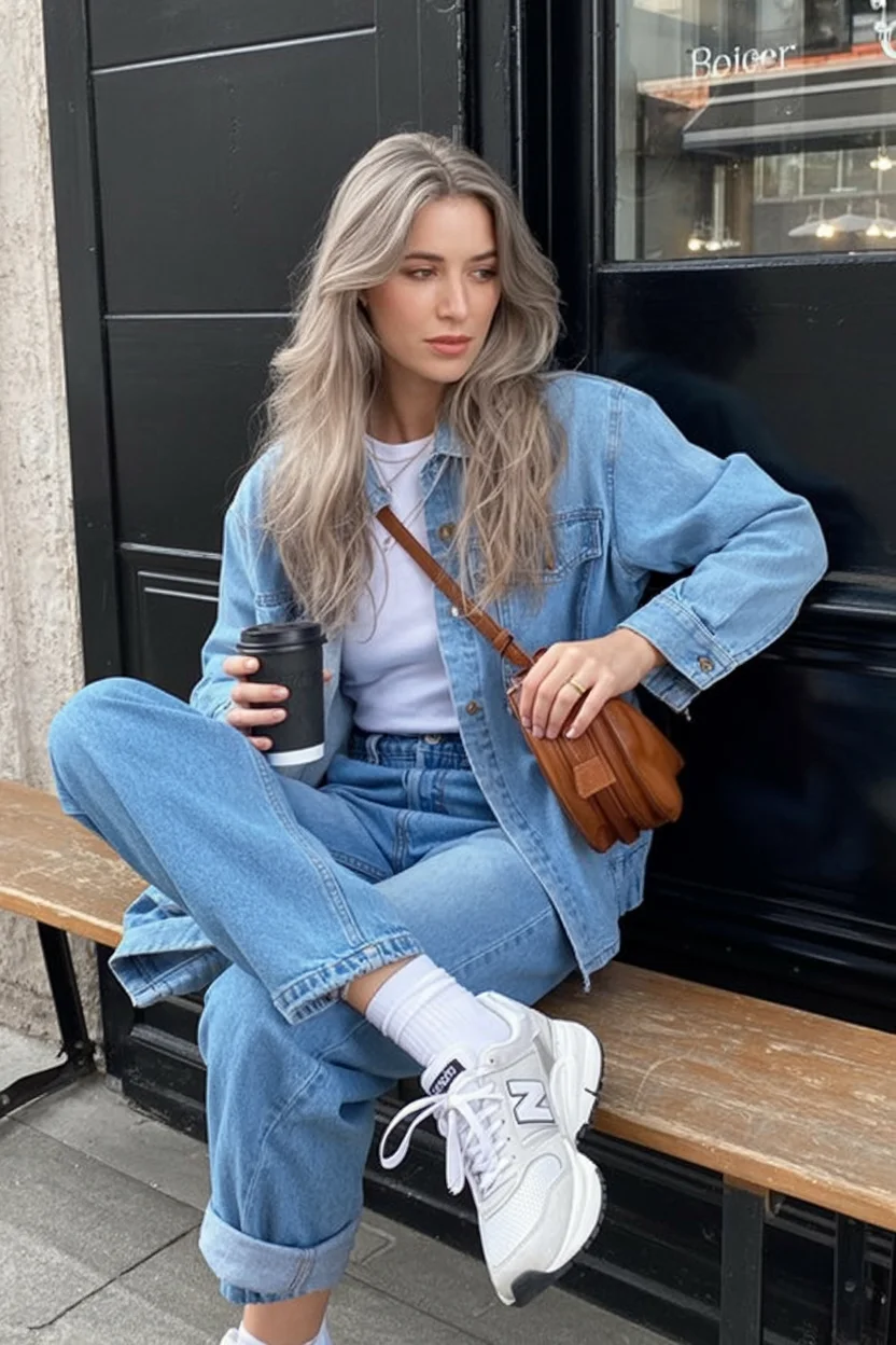 fall denim outfits for women 2026 Light Wash Denim Layers for Relaxed Weekend Style