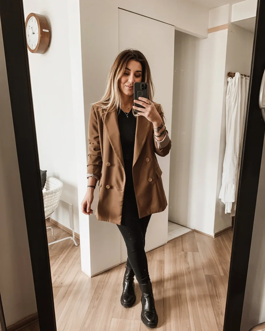 fall fashion for women over 40 The Blazer That Makes Basics Feel Sharp