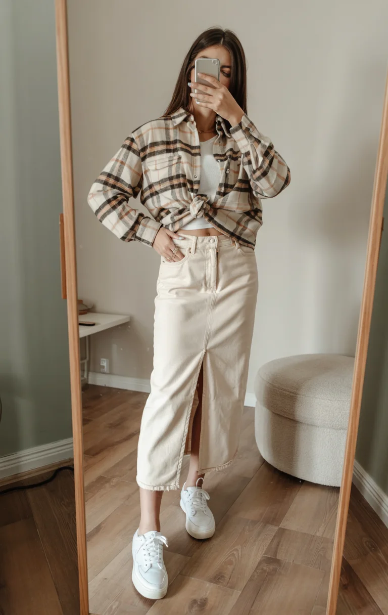 fall fashion trends for women 2026 Plaid Shirts Become the Ultimate Layering Piece