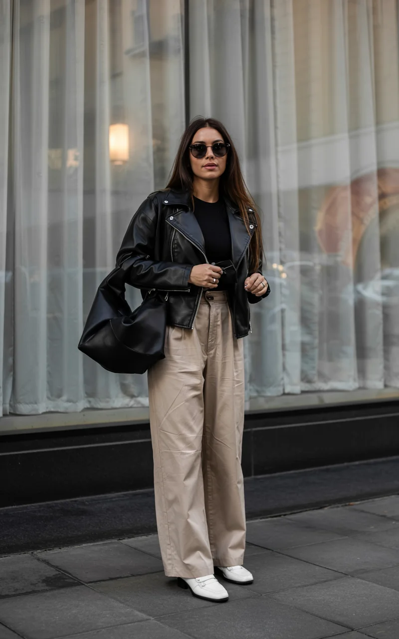 fall fashion trends for women Leather Jackets Meet Relaxed Tailoring