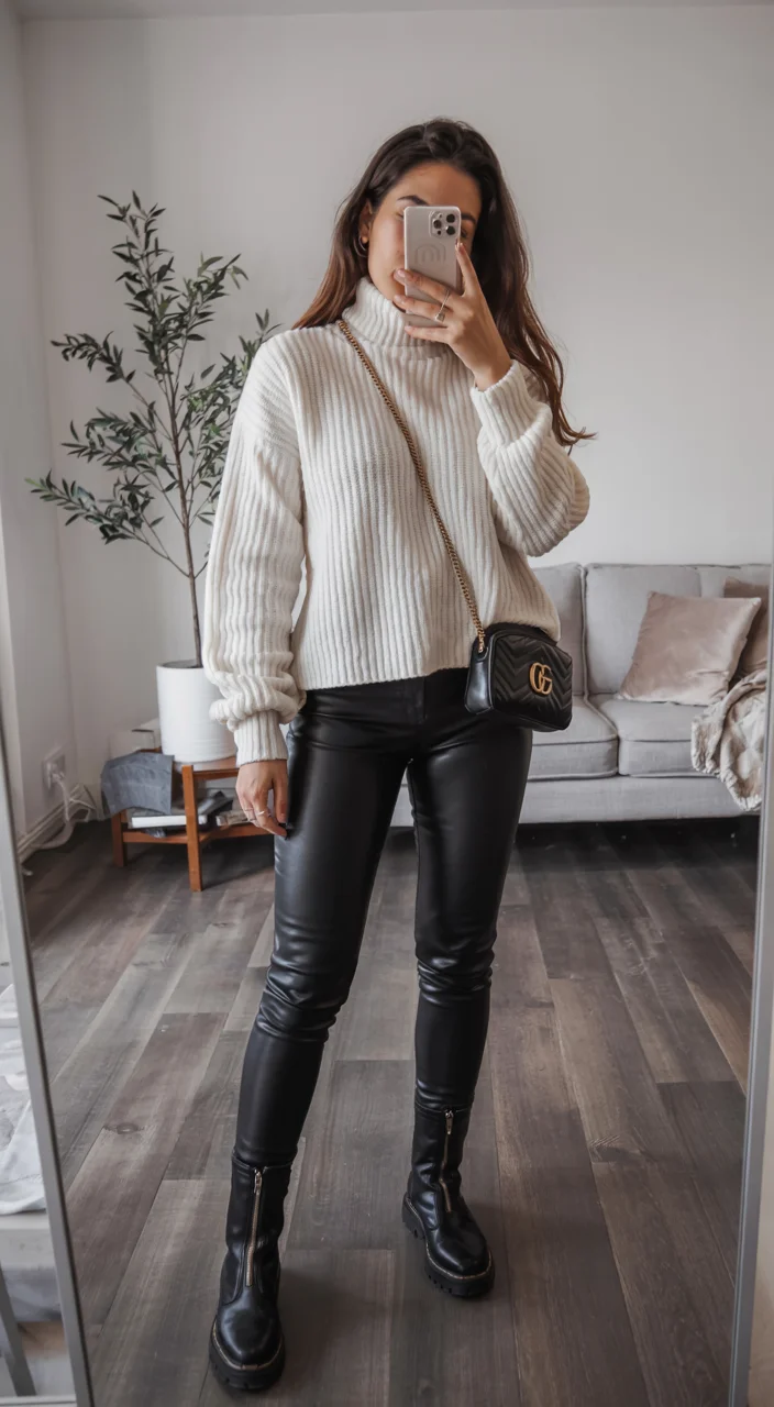 fall fashion trends for women 2026 Cozy Textures With Everyday Leather Pants
