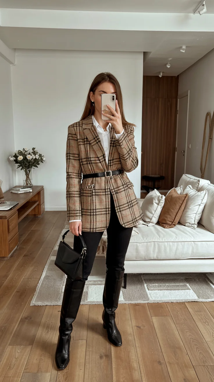 fall fashion trends for women Plaid Blazers Return With Modern Tailoring