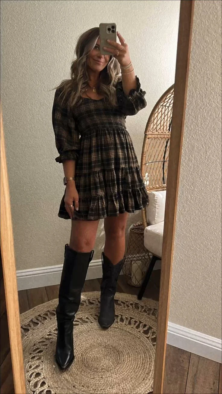 fall festival outfits dress to impress 2026 Plaid Dresses That Feel Made for Autumn Weekends