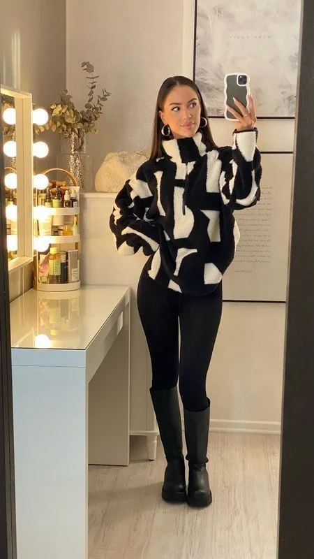 fall festival outfits dress to impress 2026 Bold Black and White Patterns That Stand Out Effortlessly