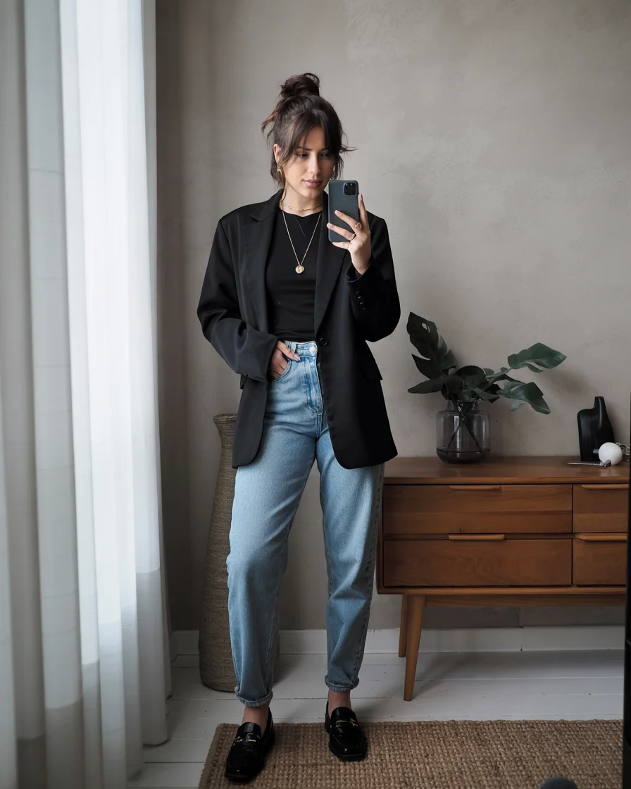 fall office outfits for women 2026 Casual Blazer Energy with Jeans