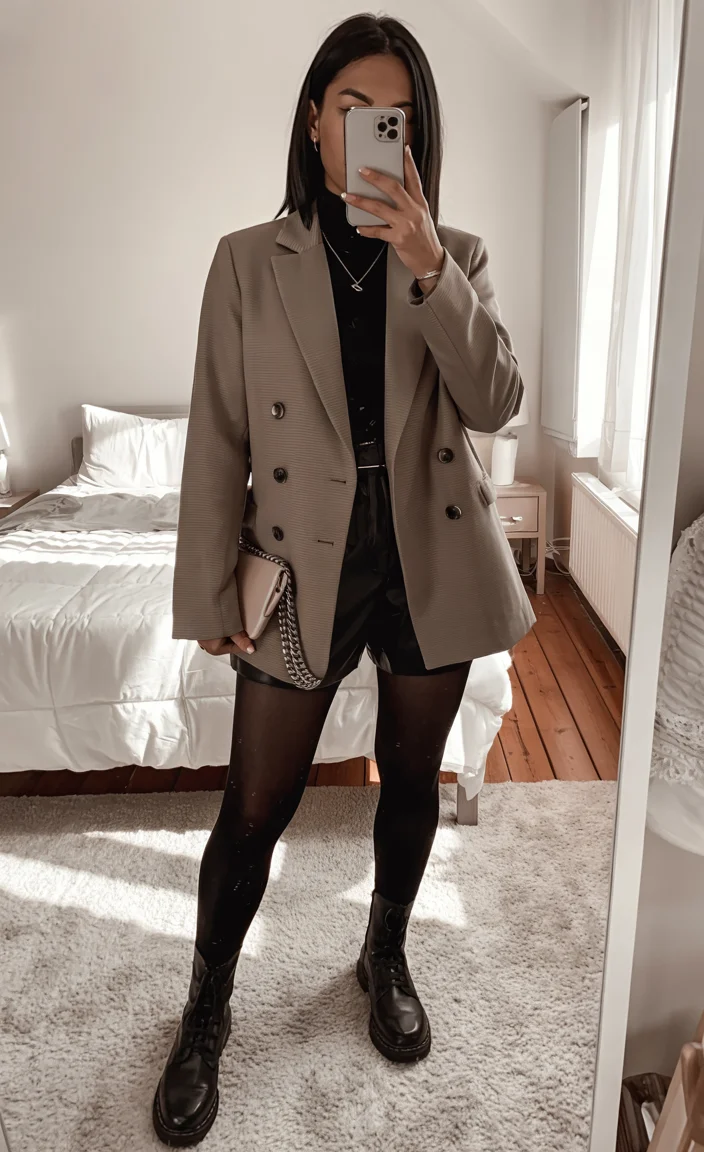 fall office outfits for women 2026 Taupe Tailoring with a Downtown Edge