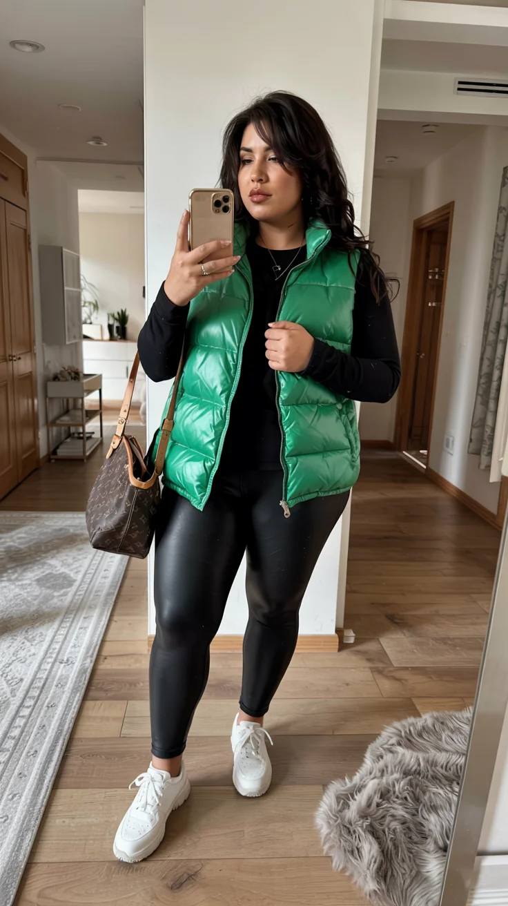 fall outfits for plus size women 2026 Bold Green Layers for Everyday Style