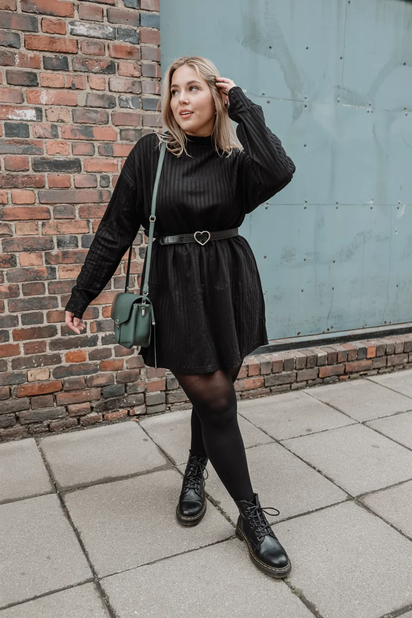 fall outfits for plus size women 2026 A Little Black Dress with City Energy