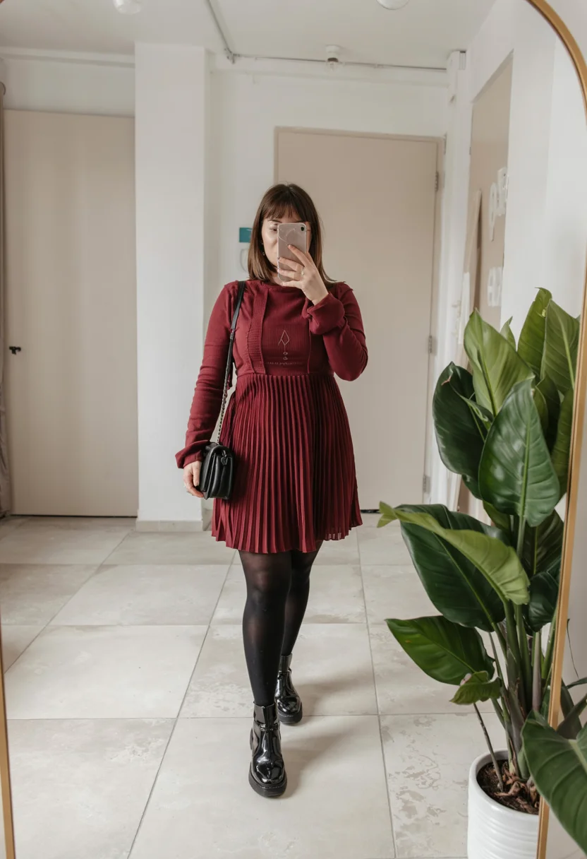 fall outfits for plus size women 2026 Burgundy Romance for Crisp Autumn Days
