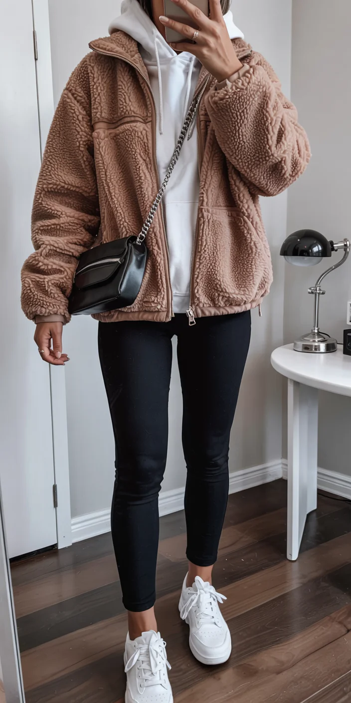 fall outfits for women in 30s style 2026 fleece jacket and hoodie casual outfit