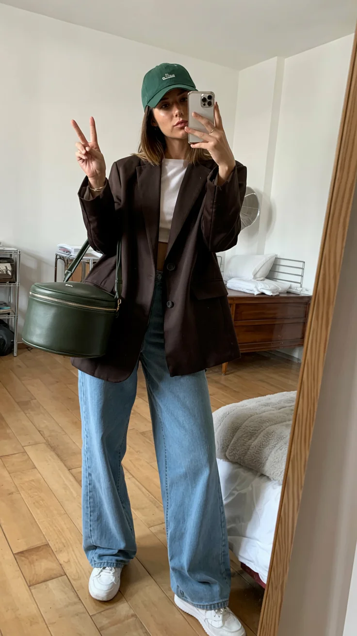 fall outfits ideas 2026 Oversized Tailoring With Sporty Details