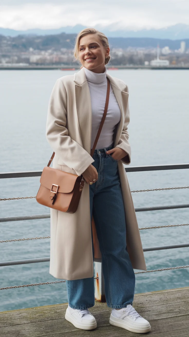 fall outfits with coat 2026 Soft Neutrals by the Water