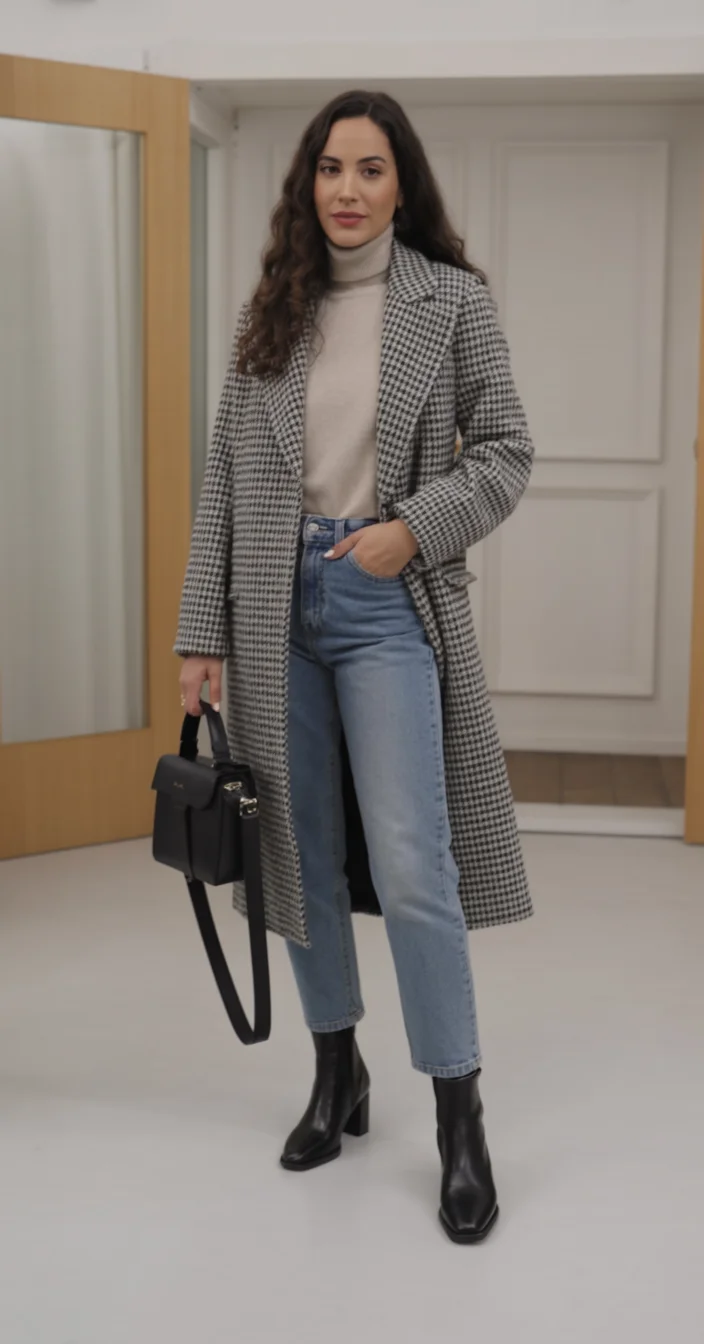 fall outfits with coat 2026 Checked Coats and Everyday Elegance
