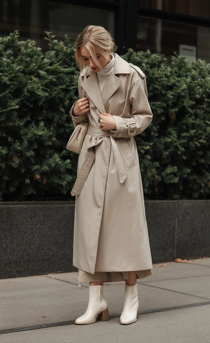 fall outfits with coat 2026 Elegant Neutrals for Crisp Autumn Mornings