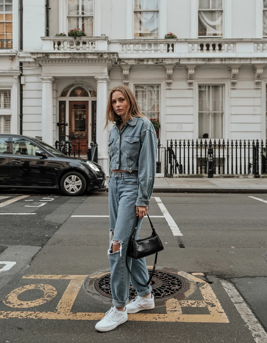 fall outfits with jeans 2026 Double Denim with a Modern Twist