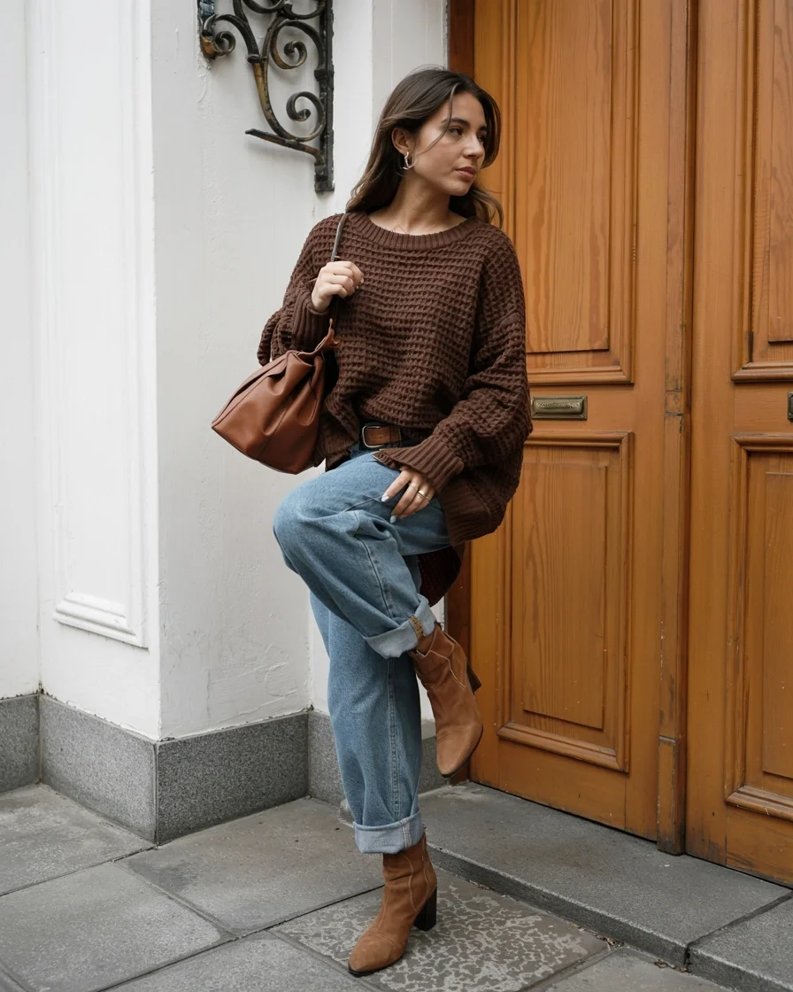 fall outfits with jeans 2026 Cozy Knitwear And Ankle Boots For Autumn Charm