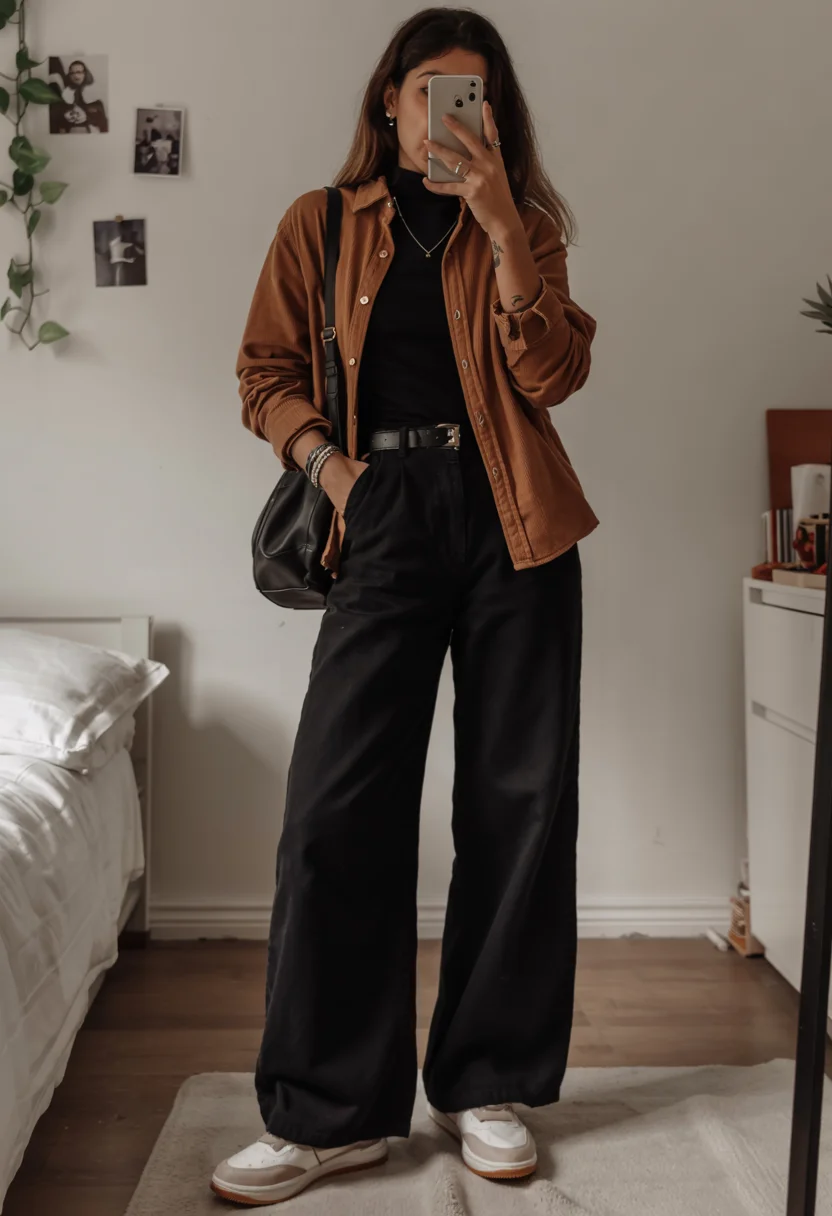 fall outfits with jeans 2026 Warm Brown Layers For Everyday Fall Comfort
